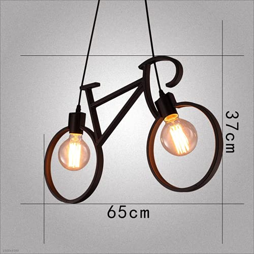 Lámpara colgante decorativa de hierro forjado con silueta de bicicleta 5