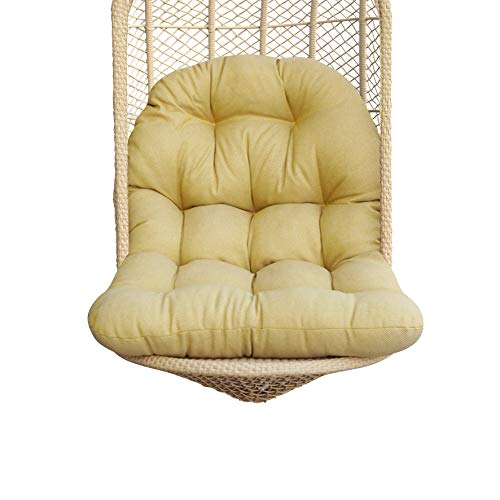 Bossima Patio Outdoor Hanging Basket Chair Cushions Egg Chair Swing Chair Pads (Mixed Yellow/Grey) #TOP13