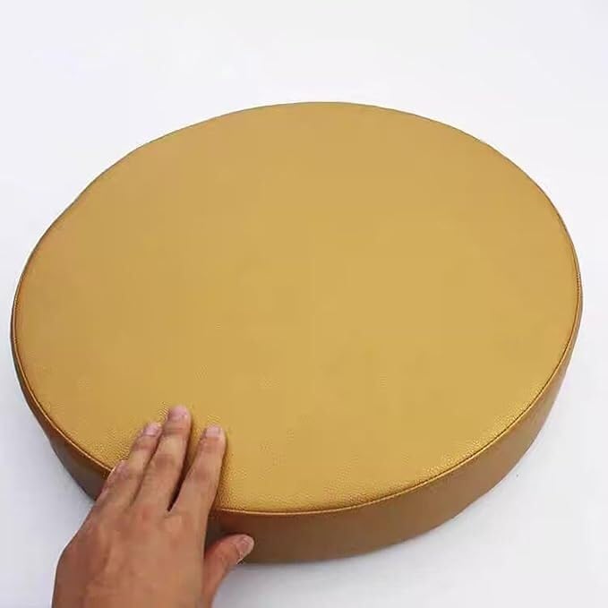 BUAOGDVG Round Kitchen Chair Cushion, Waterproof Outdoor Seat Cushions, 35/40/45/50cm Removable Washable for Dining Room Chair, Office, Garden, Outdoor, Indoor(Q,35x8cm/13.7x3in)