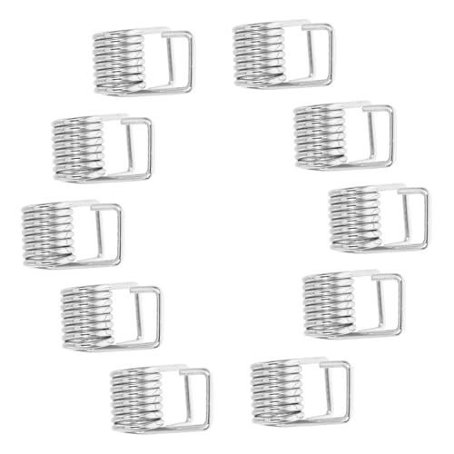 BUGUUYO Metal Timing Belt Tensioner Spring Silver Colour 10pcs with High Stress Bearing and Retain Original Shape for 3d