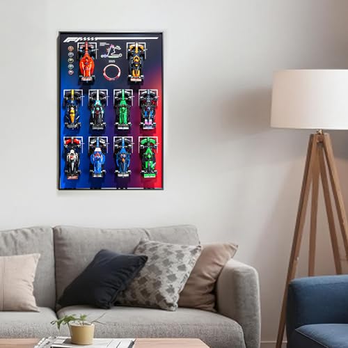 Image of Wall Mount Made for Lego Speed Champions F1,Performance Race Car Building Set 77242-77251,Adult Collectibles Wall Display Mount, Home or Office Decor, Gradient Color (NNo Car Included)