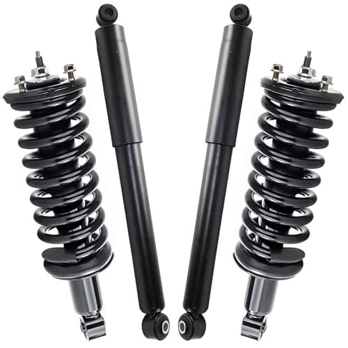 Image of Detroit Axle - 4WD Front Struts with Coil Spring + Rear Shock Absorbers Replacement for 2005-2021 Nissan Frontier 4.0L 3.8L - 4pc Set