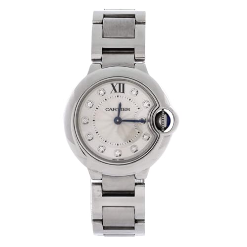 Cartier, Pre-Loved Ballon Bleu de Cartier Quartz Watch Stainless Steel with Diamond Markers 28