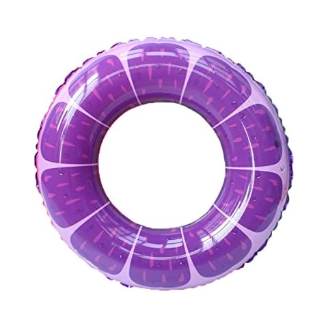 QLINDGK Inflatable Fruit Pool Floats,29.5 Inch Inflatable Tubes for Pool,Swim Tubes Rings for Adults Beach Swimming Pool Toys Outdoor Party Supplies, Purple Cover