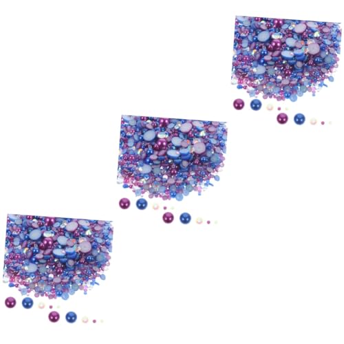 PartyKindom 3pcs 6 Multi-Function Nail Charm Set for DIY Nail Art Delicate Professional