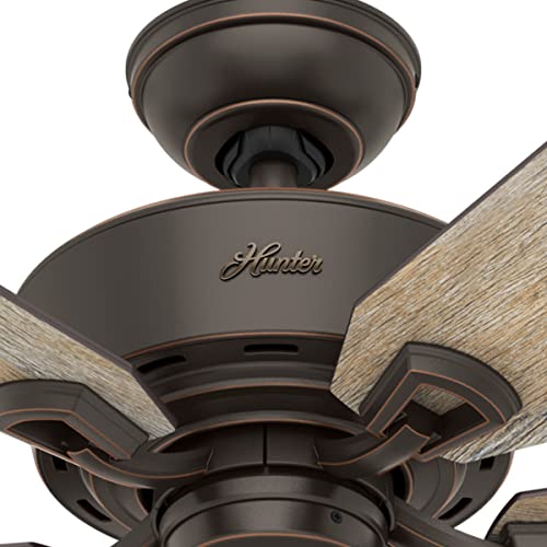 Hunter Indoor Ceiling Fan, with remote control - Devon Park 52 inch, Onyx Bengal, 54201 - Image 6