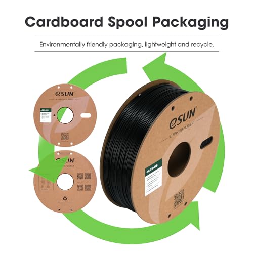 Image of eSUN High Speed ABS+ Filament 1.75mm, Excellent Layer Adhesion 3D Printer Filament Speedy ABS Plus for Fast Printing, 1KG Spool (2.2 LBS) 3D Printing Filament for 3D Printers, Black