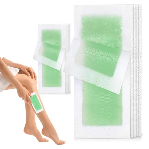 Image of 60 Pcs Wax Strips for Hair Removal Kit, 40 Large Body Waxing Strips & 20 Face Wax Strips for Face, Eyebrow, Bikini, Arms,Underarms & Legs, Women & Men