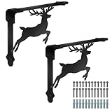 Étagère Support L Décoratif :ce support métallique présente un design original représentant un cerf bondissant, offrant un excellent attrait décoratif. La structure en forme de L garantit une stabilité et une durabilité exceptionnelles.