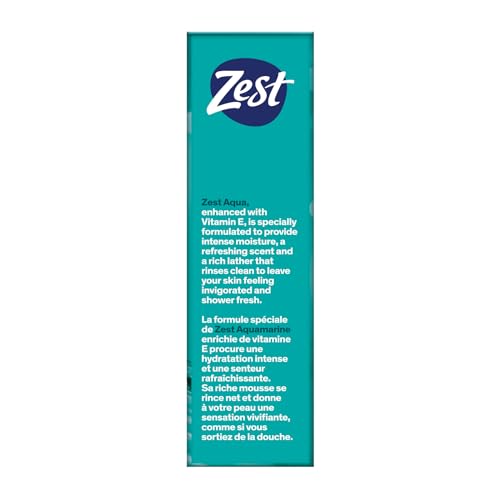 Image of Zest Bar Soap - Enriched with Vitamin E - Moisturizing Body Soap - Gentle Soap - Paraben-Free Soap Bar - Suitable for All Skin Types - Aqua - 16 Pc