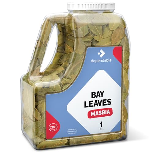 Dependable Foods Bay Leaves – 1 Lb. Bulk Jar - 100% Natural, Non-GMO, Salt-Free | Kosher, Allergen-Free | Nature’s Aroma