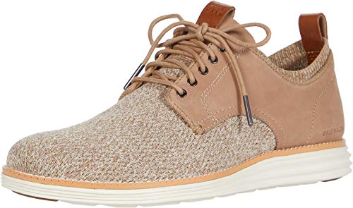 Cole Haan Men s ORIGINALGRAND Stitchlite Saddle OX Trainers, Beige Amphora Knit Nubuck Ivory, 9.5 (43.5 EU)