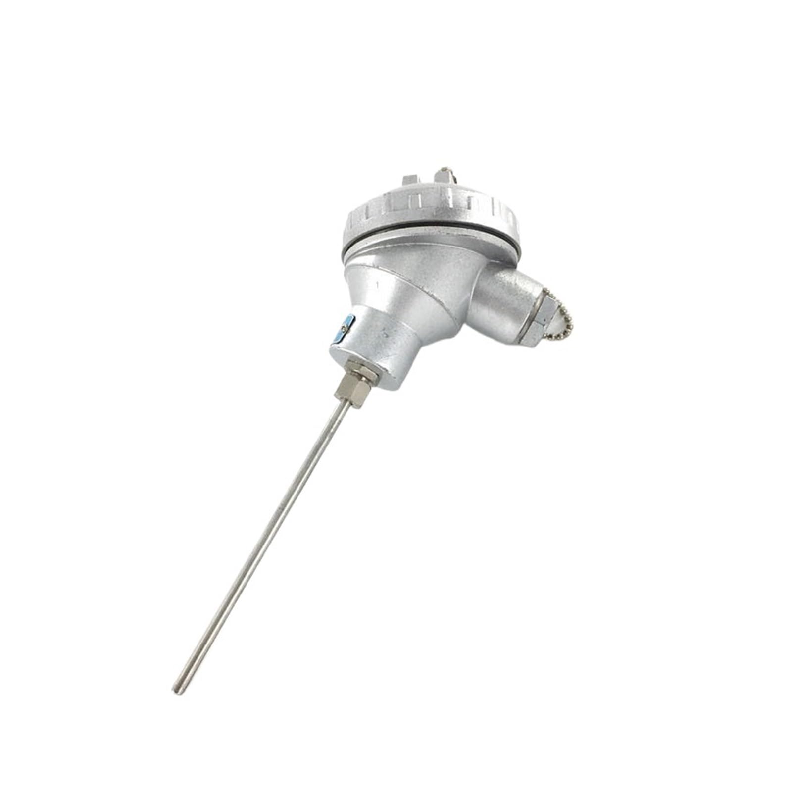 JJKKOZVQF Movable thread Integrated temperature transmitter 4-20ma module temperature sensor probe Pt100 thermal resistance -150~450(Probe 300mm)