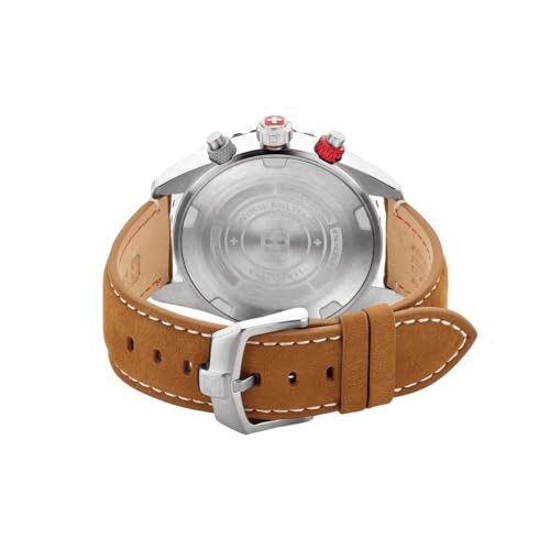 Image of Swiss Military Hanowa SMWGC0000302 - Swiss Made Round Silver Chronograph - Watch for Men