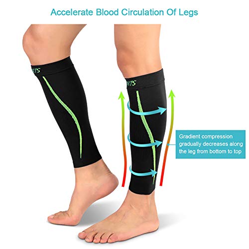 Manchons de Compression Mollets, Maintien du Tibia pour périostite tibiale, Compression Graduée 20mmHg-25mmHG pour soulager la douleur et Récupération Sportive, Fitness & Exercise, Homme et Femme