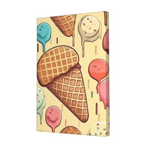 Toile HD haut de gamme motif creme glacee poster mural suspendu premium
