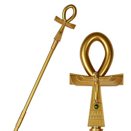 VZQI 64 in Handheld Staff Prop Egyptian Ankh Walking Scepter Pimp Cane Costume Accessory