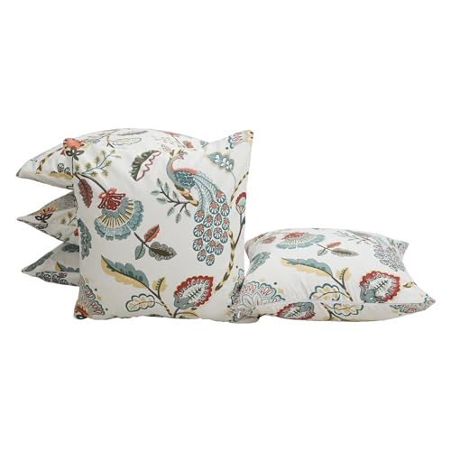 Image of Clasiko Cotton Cushion Covers Set of 5; 12x12 Inches; Tulip Treats