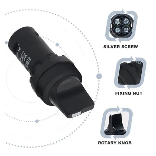 Emergency stop switch 22mm EB2 rotary selector 2 position latching rotating switches - 2