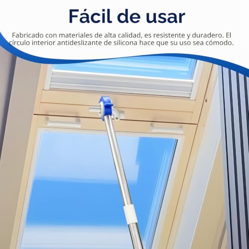 Miniatura 4 de Barra Para Ventana De Techo Para Abrir El Tirador De La Ventana Barra De Apertura De Tragaluz, Acero Inoxidable Con Gancho De Bastón, Gancho Para Ventanas Altas De Difícil Acceso 110 Cm