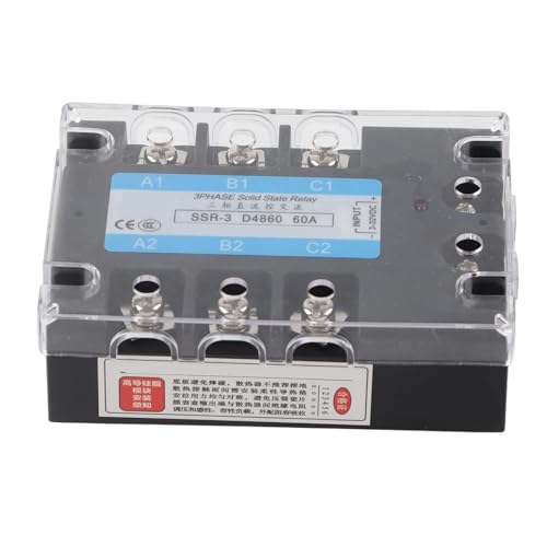 Relais statique triphasé SSR3 D4860 en boîtier ABS isolant pour tension 480V