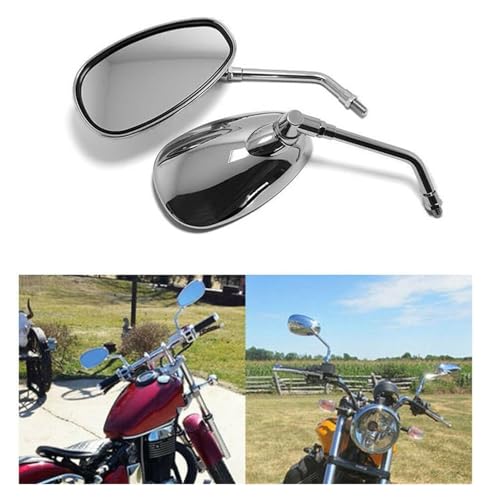 Motocicleta retrovisor espejo de 10mm compatible con scooter y e-bike 2