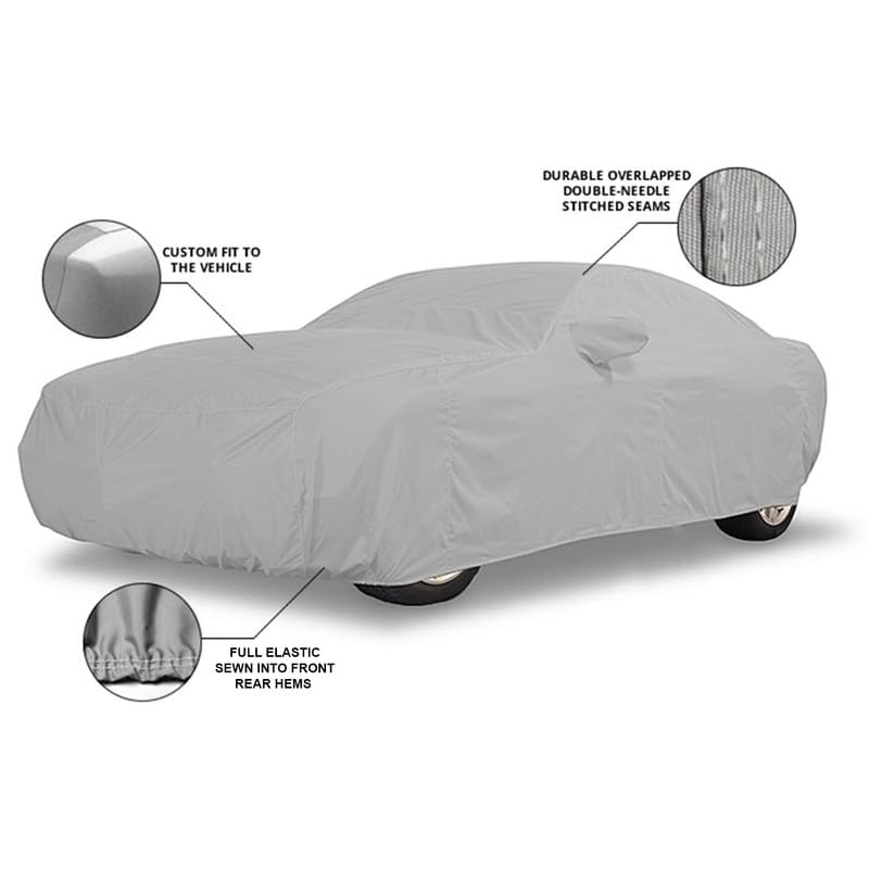 Image of PROTEGO All Weather Protection Car Cover forOld Maruti Suzuki Zen | Anti Dust, 100% Waterproof, Custom Fit, Multi-Layered, Elastic Grip, Buckle Hook with Mirror Pocket | Grey