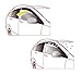 IKC STORE for Vauxhall Opel Corsa D 2007 2008 2009 2010 2011 2012 2013 2014 2015 Wind Deflector Car Side Window Visor Vent Shade Rain Guard Bright Black 4pcs