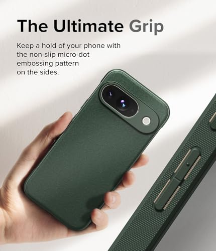 Image of Ringke Onyx for Google Pixel 9 Case [Feels Good in The Hand] Oil & Dirt Resistant, Enhanced Camera Lens Protection, Comfortable Grip, Non-Slip, Lightweight Cover - Dark Green | Feels Good in The Hand