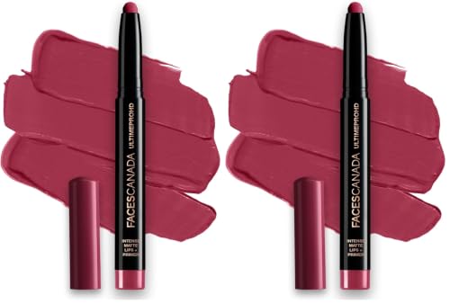 Image of FACES CANADA Ultime Pro HD Intense Matte Lips + Primer - Bold Wine 11, 1.4g | 9HR Long Stay | Primer Infused For Flawless HD Matte Finish | Intense Color Lightweight Silky Smooth Cream Application