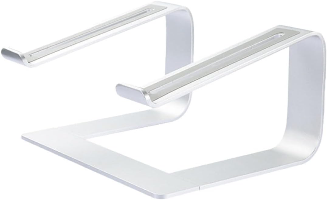 NOLITOY Aluminum Alloy Laptop Stand Ventilated Desktop Holder Adjustable Height Notebook Bracket for Office Use Silver
