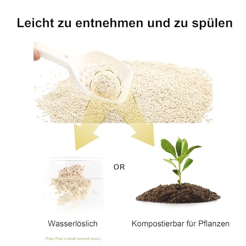 FUKUMARU Tofu Katzenstreu 10.8kg, schnell klumpstreu für Katzen, Gemischtes Maispellets, Staubfrei und Leicht klumpend, Geruchskontrolle, spült in der Toilette, Geringe Rückstände