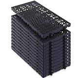 Colingmill 12 Pcs Plastic Pallets 23.6 x 11.8 x 1.18 Inch Lightweight Moisture-Proof Waterproof Floor Pallet Breathable Grid Ventilation Storage Pad for Garages, Kitchen, Basement, Attic
