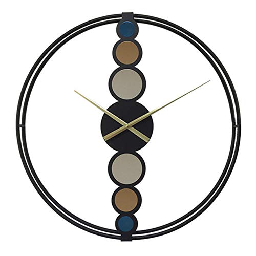 振り子式壁掛け時計、クォーツムーブメント付き金属製壁掛け時計、錬鉄製装飾、複数サイズ(S)