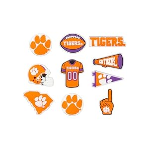 FOCO Clemson Tigers NCAA Team Clog Shoe Charms – 10 Pack