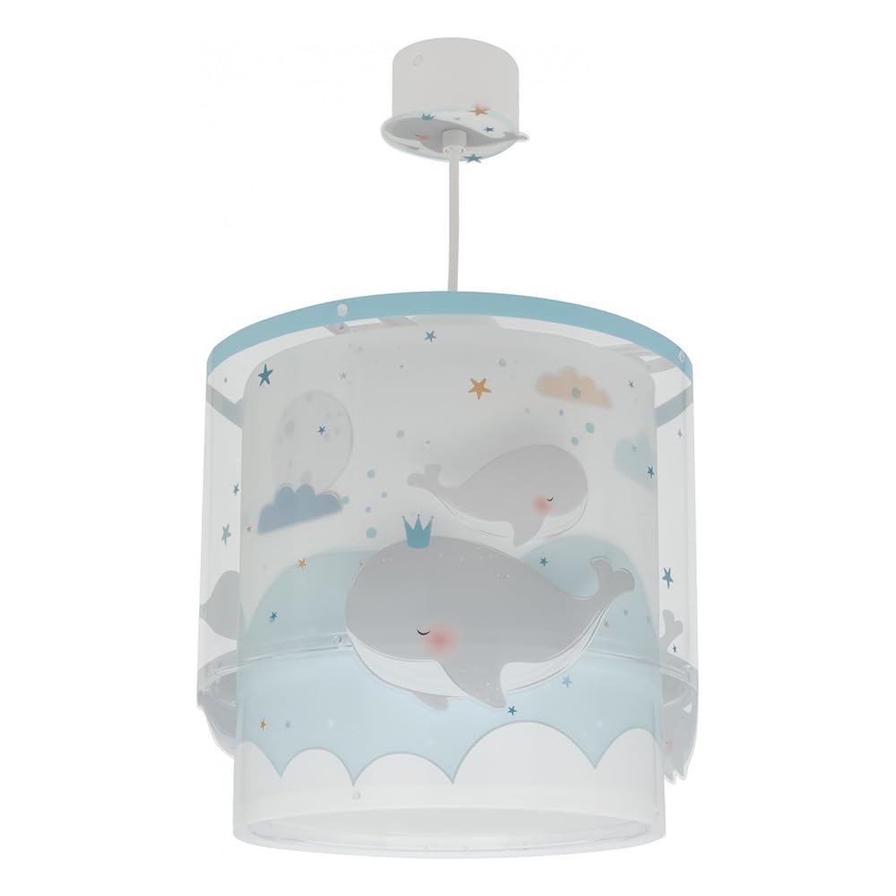 Lustre Enfant Suspension Moon Dreams - Étoiles, Lune, Nuages, Animaux, Effet Fluorescent, E27, Réglable