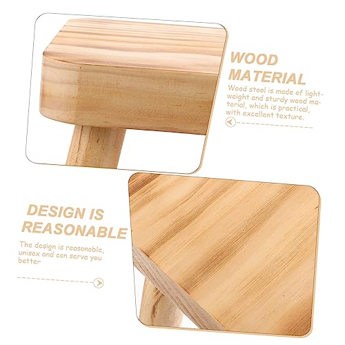 Madera pequeño desmontable para interiores taburete elegante 5