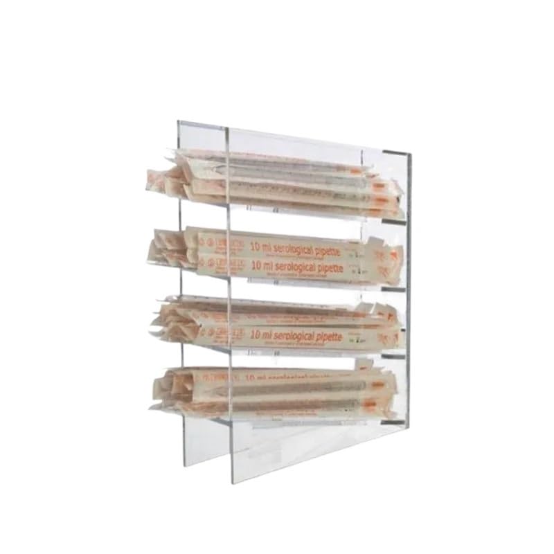 Porta Pipette In Plexiglass - Supporto Trapezoidale Con 7 Fori Da 1,5 Cm - Per Laboratorio - Foto 3