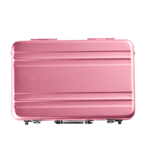 Custom Engraved Aluminium Alloy Luggage Credit Card Business Card Holder Case - Personalized Gift (pink)3
