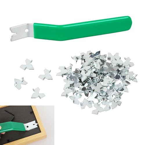 Glazier Frame Point Driver Tool Glazing Push Point Driver Tool with 100 Push Points