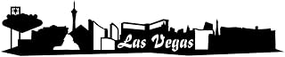 Samunshi® Wandtattoo Las Vegas Skyline Wandaufkleber schwarz 30x5,7cm