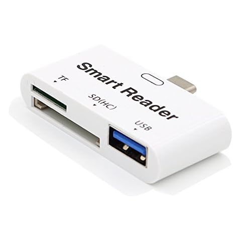 VIMVIP 3 in 1 Type C USB 3.0 5 Gbps TF SD Card Reader Type-C with USB 3.0 Port/TF/SD Smart Adapter for MacBook Letv Phone XiaoMi and Other Smartphones Cover