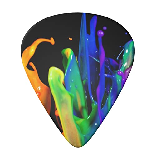 ASDTEHCY Lot de 6 médiators en celluloïd – Peinture arc-en-ciel – Fin, moyen et lourd – Pour guitares acoustiques… - Les Beatles, Paul McCartney, John Lennon, RIngo Starr, George Harrison ASDTEHCY Lot de 6 médiators en celluloïd - Peinture arc-en-ciel - Fin, moyen et lourd - Pour guitares acoustiques… – Image 4