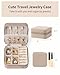 VLANDO Bridesmaid Proposal Gifts - Travel Jewelry Case, Small Travel Jewelry Organizer Box for Girls Women - Toffee