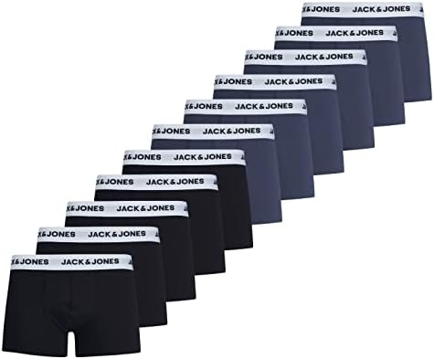 JACK & JONES Bokserki (szorty) Mężczyźni Jacsolid Trunks 10 Packs (10 w zestawie)