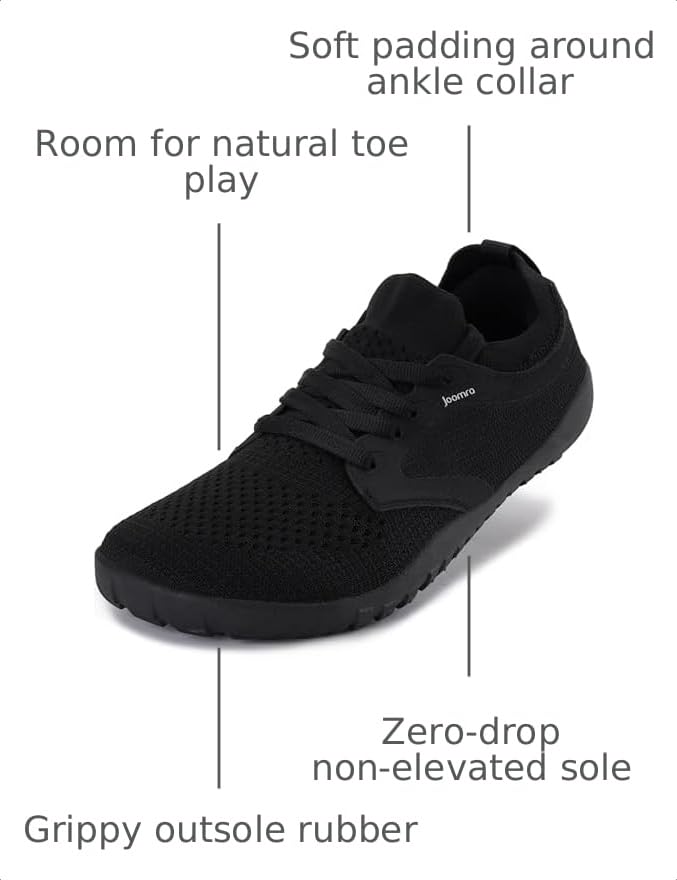 Image of Joomra Women's Wide Minimalist Barefoot Shoes | Wide Toe Box Fashion Sneakers | Zero Drop Grippy Sole
