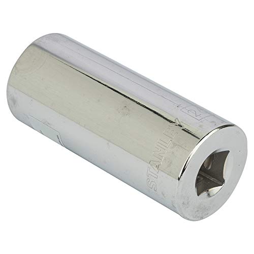 Image of STANLEY 1-86-434 Chrome Vanadium Steel 12 Point Deep Socket, 1 /2 inch, 26 mm, Silver