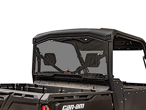 Rear Windshield for Can Am Defender HD 5/8/10 & MAX (1/4" Dark Tint) - USA Made