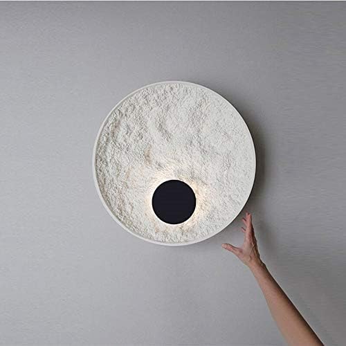 Wall Lamp Nordic Loft Art Circle Led Wall Lamp Retro Resin Bedroom Bedside Study Bar Wall Sconce Lighting (Lampshade Color : DIA500MM) (DIA300MM)