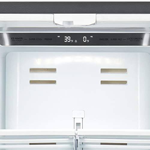 Smad 36" French Door Refrigerator 22.5 Cu.ft, Refrigerator With Ice Maker, Counterdepth Refrigerator Bottom Freezer, Automatic Defrost, Humidity Controlled, Fingerprint-Proof Stainless Steel #TOP5